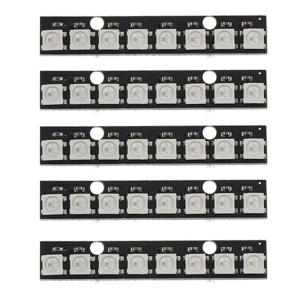 Черный 8 бит канал WS2812 5050 RGB светодиодный Светодиодные ленты Драйвер макетная плата
