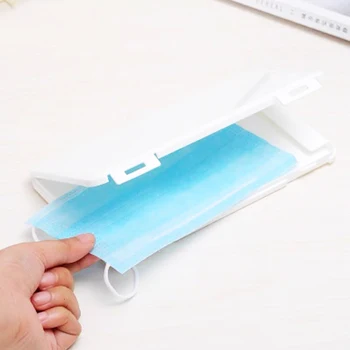 

1pcs Portable Face Mask Storage Clip Recycling Storage Masks Dustproof Case PP Plastic Sheet Temporary Mouth-muffle Folder Bags
