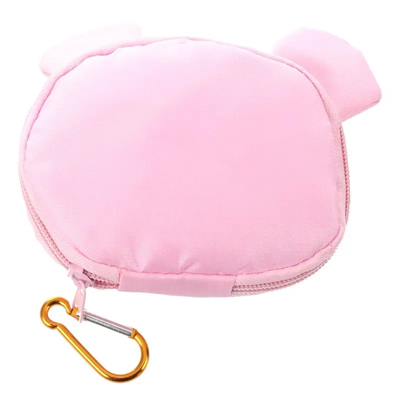 Мультяшное животное Складная хозяйственная сумка многоразовая Эко-Сумка водонепроницаемая хозяйственная сумка(Розовая Свинья) цвет крючка случайный