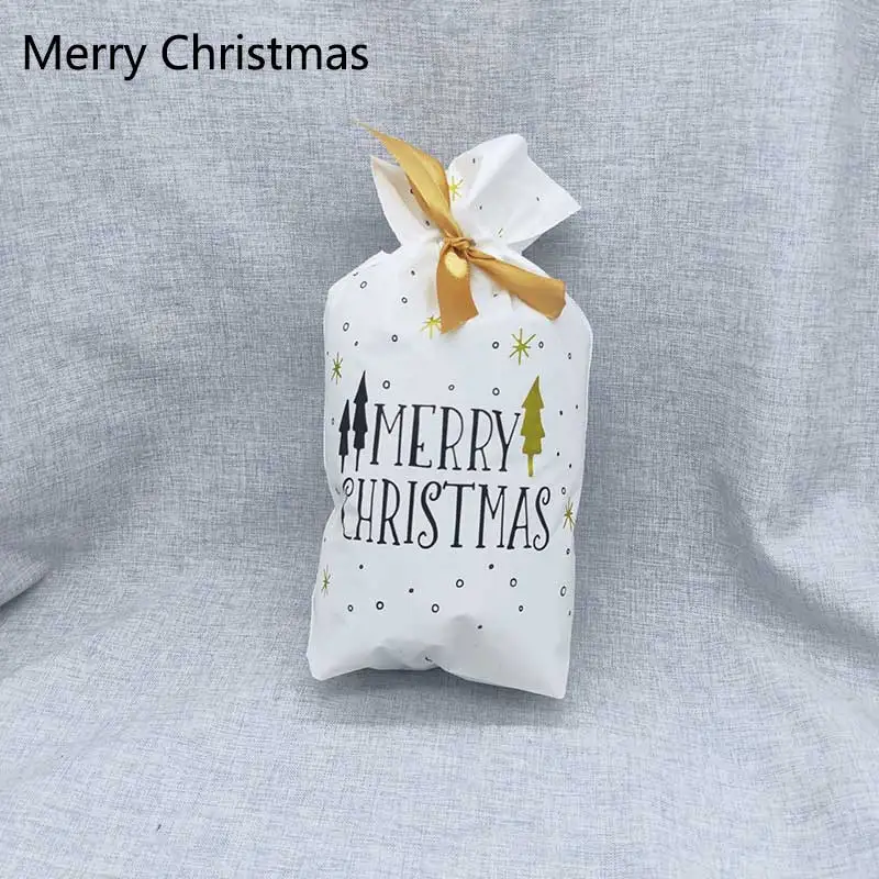 Merry Christmas Для рождественской вечеринки сумки подарок посылка фестиваль вечерние поставки 15x23,5 см вечерние свадебные украшения 10 шт./упак. конфетная сумка Счастливого Рождества - Цвет: Merry Christmas