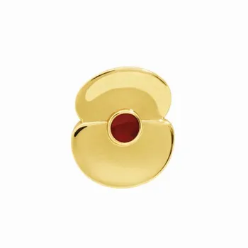 

Somme 100 Poppy Lapel Pin Brooch Gold Tone Century Badge
