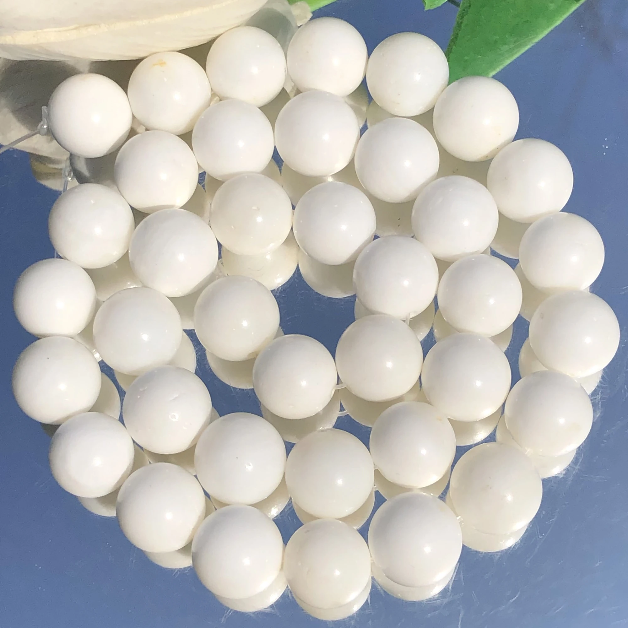 Pretty 6/8/10/12mm Natural Faceted White Opal Round Gemstone Loose Beads 15''AAA 
