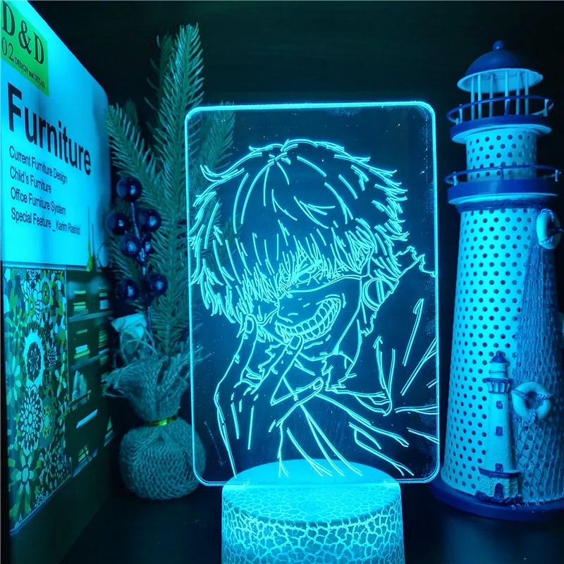   Kaneki  ִϸ̼ , 3D ־ Led 7   , Ȩ  ߰ 