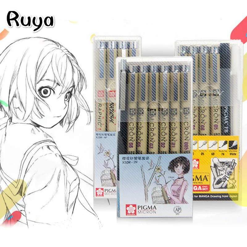 

copic Markers Set Pigma Micron Pen Soft Drawing Painting Waterproof Pen Brush Art supplies Markers stabilo manga sakura tombow