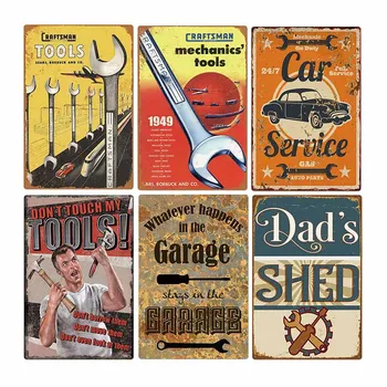 

Tools Rules Metal Signs Vintage Garage Plaque Pub Bar House Repair Shop Wall Decoration Art Poster Home Decor 20*30cm