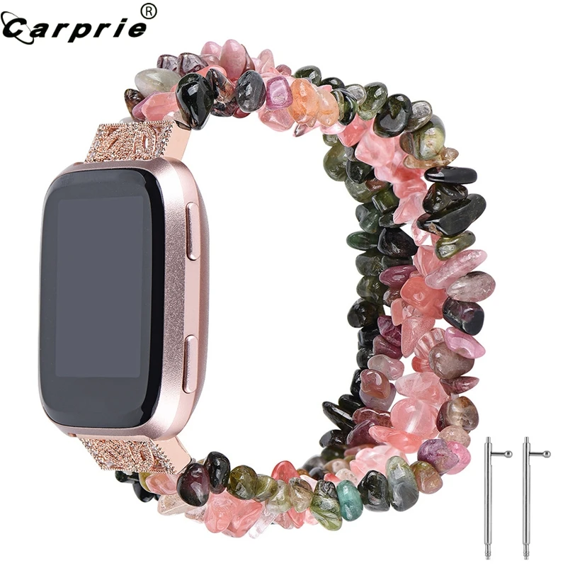 CARPRIE, модные женские, для девушек, сменные драгоценные камни, часы с бисером, ремешок на запястье, Браслет для Fitbit Versa 907