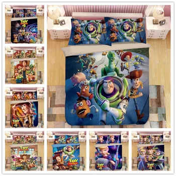 

Toy Story Sherif Woody Buzz Lightyear bedding set Children Cartooon Adult duvet cover bedroom decora boys single queen king size