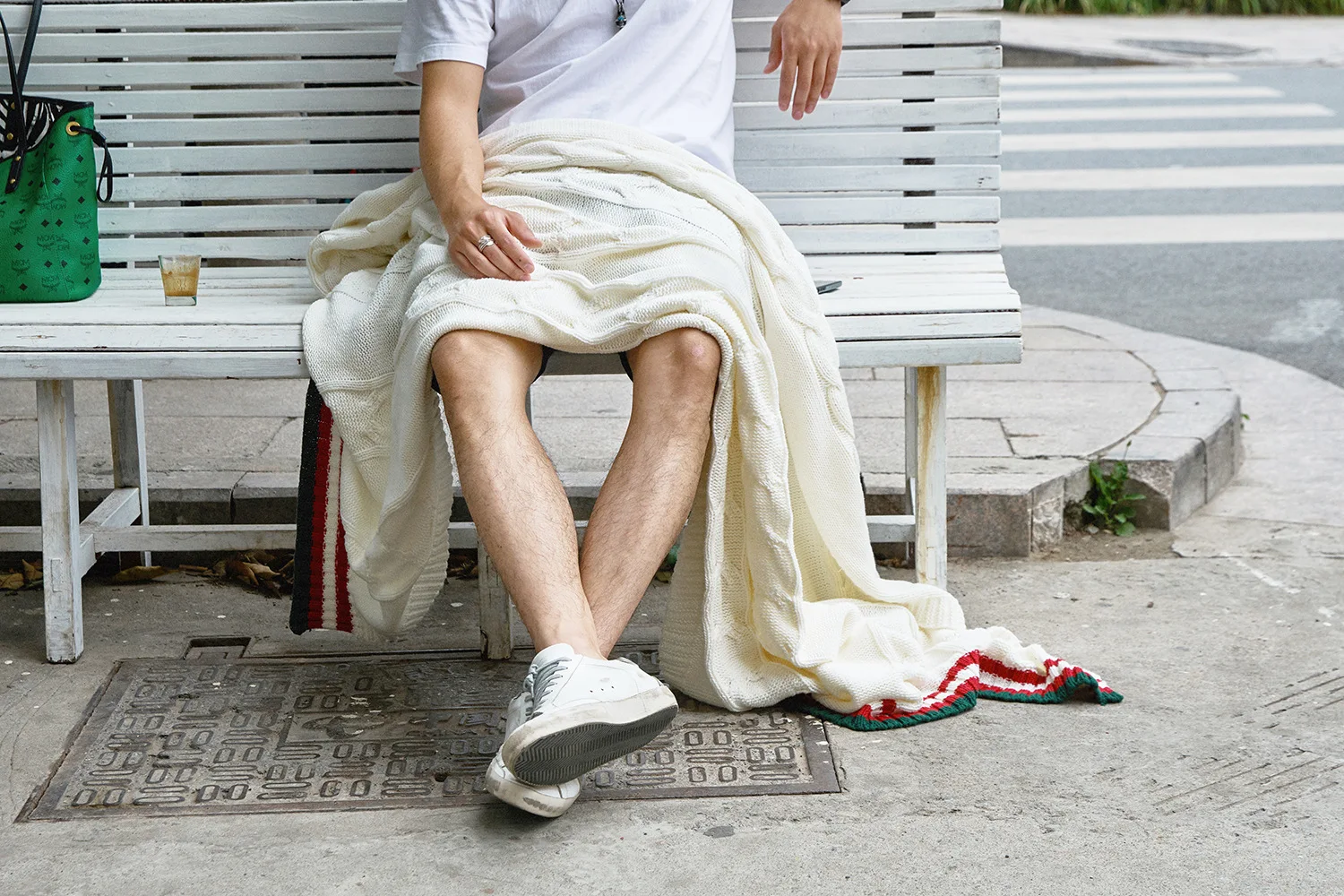 Justin New Style Knitted Blanket Yarn Knitted Cotton And Acrylic Blended Nap Blanket Home Soft Decoration
