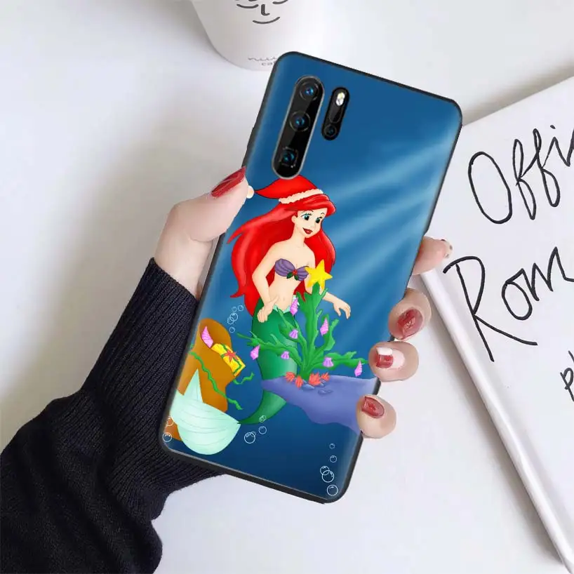 Ариэль маленькая Русалка Черный Coque чехол для huawei mate 30 20 10 P30 P20 P10 Pro Lite P Smart Z мягкий чехол для телефона
