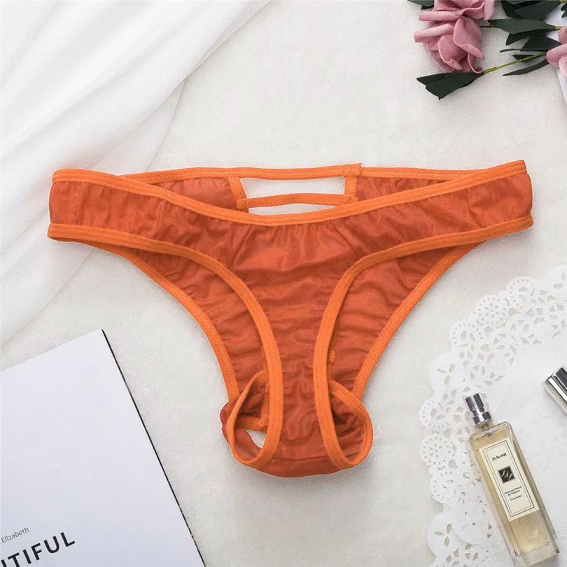 sexy panties Fashion Men's panties Underwear Sexy Full lace Strap glass yarn string thong T pants Underpants Lingerie #3O11 (31)