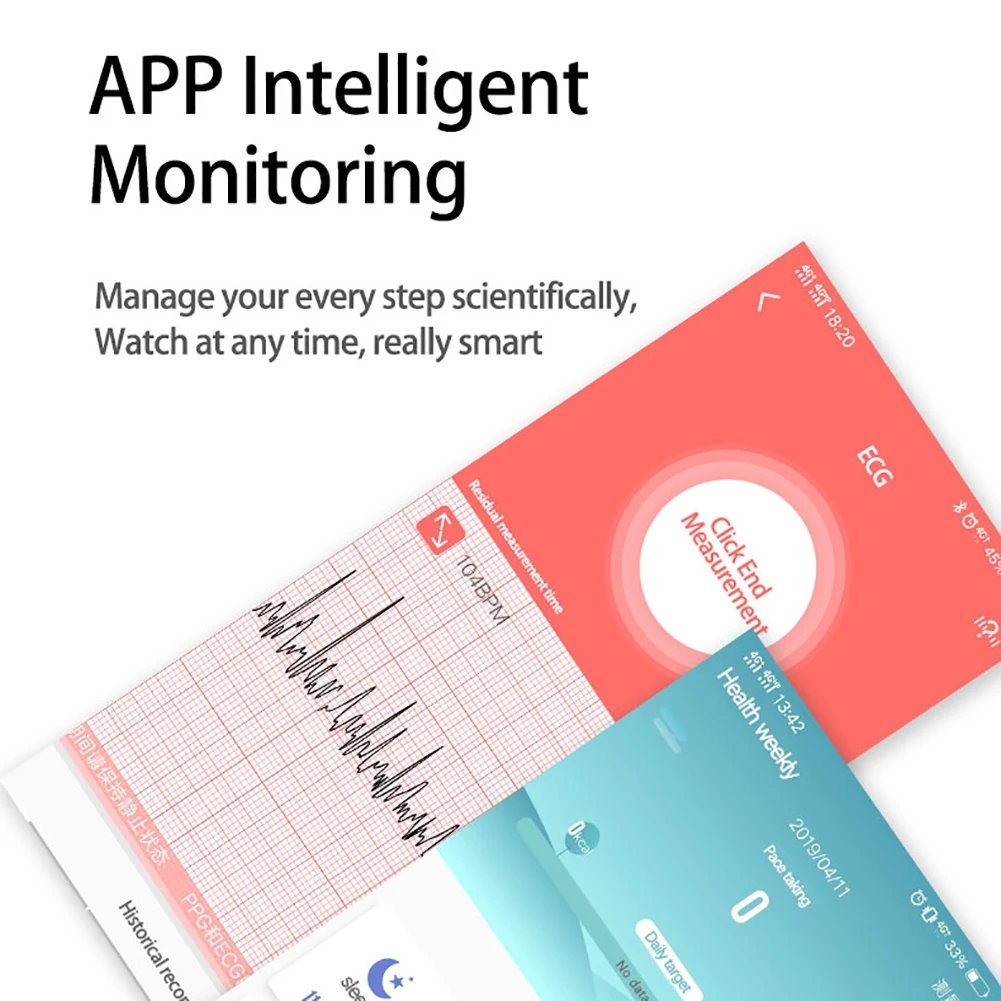 E33 фитнес-трекер монитор сердечного ритма ECG PPG смарт-браслет IP67 Водонепроницаемый Bluetooth Встроенный BT антенна Смарт-часы