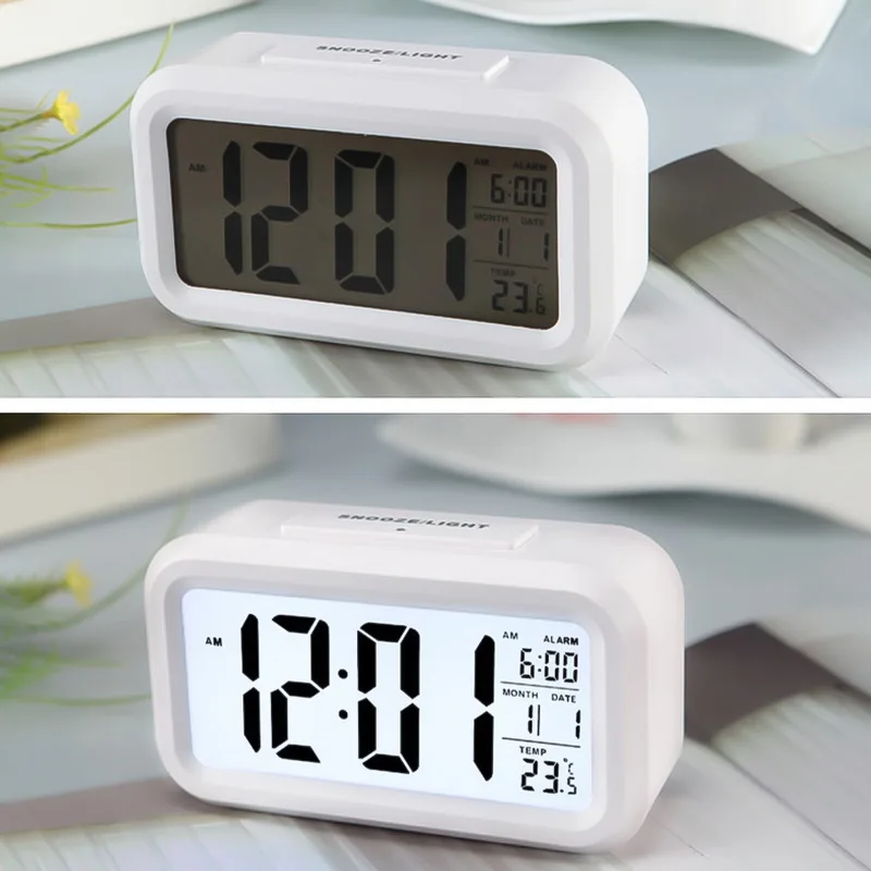 

Large Display With Calendar For Home Office Travel Table Clock Snooze Electronic Kids Clock LED Digital Alarm Clock Alarm Clock