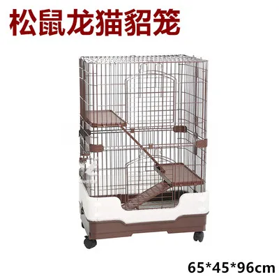 Клетка для кролика Lejia, для питомца, белки, дракона, кошки, хорька, клетка King, роскошная морская свинка, для питомца, норка, вилла, анти-спрей, мочеиспускание - Цвет: Красный