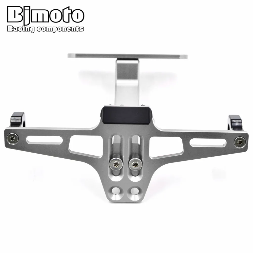 

BJMOTO Universal Motorcycle CNC License Plate Frame Licence Holder Motor Number Plate Holder for Yamaha Kawasaki Aprilia