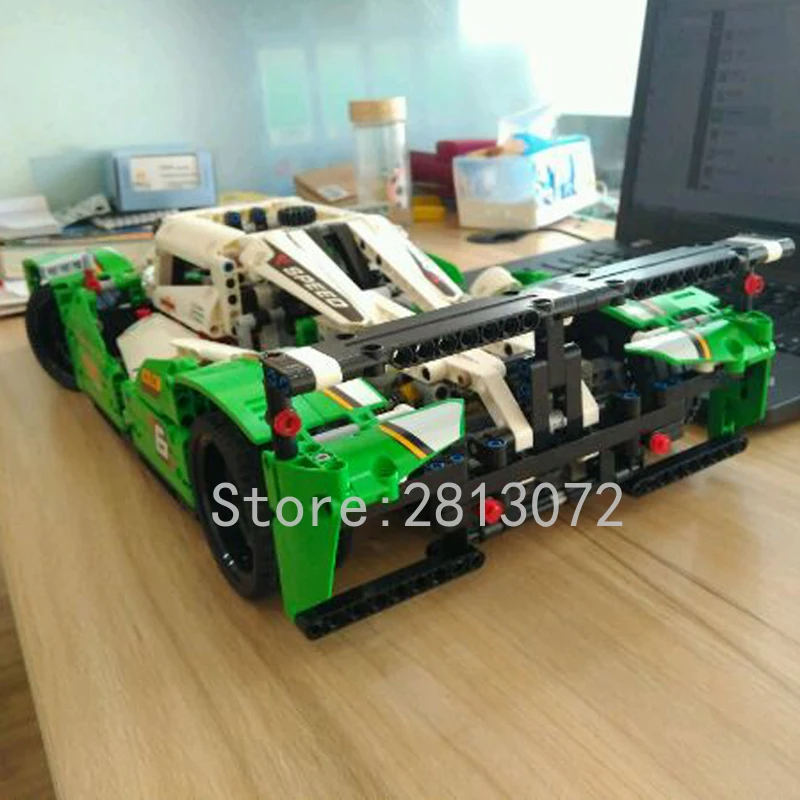 20003 серии RSR Technic 24 часа Гоночная машина 1219 шт строительные блоки кирпичи игрушки совместимы с 42039