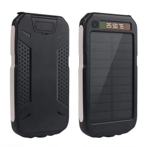80000mAh Hot Solar Power Bank Waterproof External Battery Portable Outdoor Travel Mobile Phone Charger for Xiaomi Samsung iPhone whiteblack