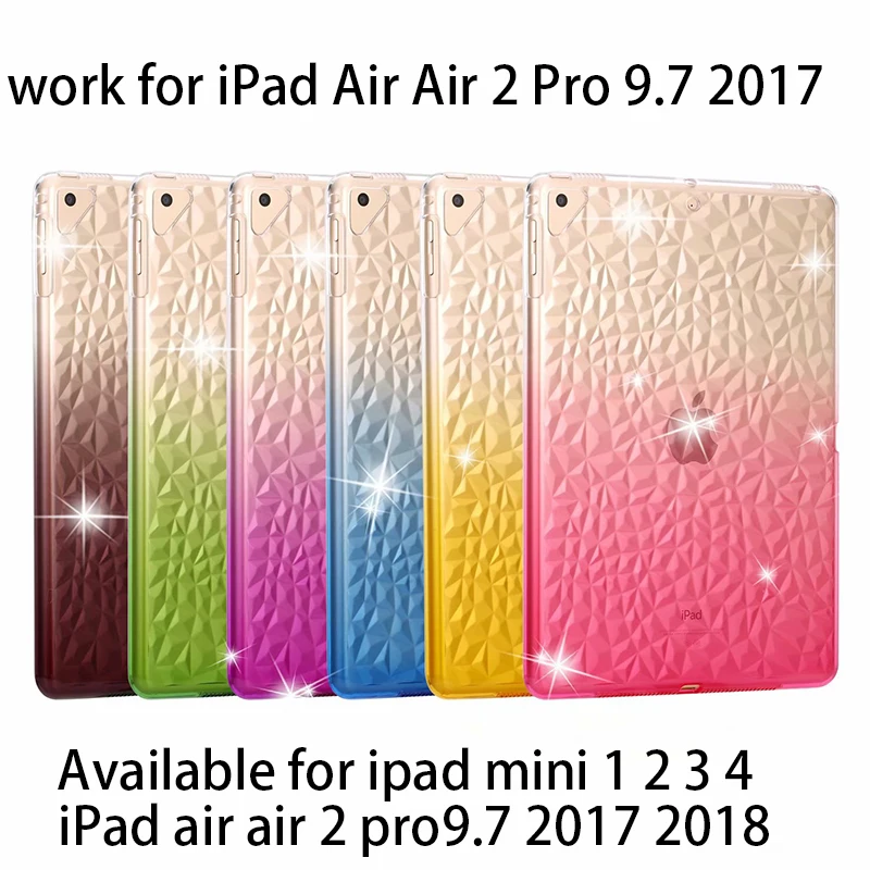 Чехол для планшета из ТПУ для iPad 9,7, милый 3D Кристальный мягкий чехол для iPad 9,7 AIR 2 Pro9.7 A1893 A1954 fundas