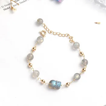 

Brave Troops Animal Bracelets Natural Moonstone Bracelet for Women Gold Plated Bracelete Feminino Luxury Jewelry Gift YBR190