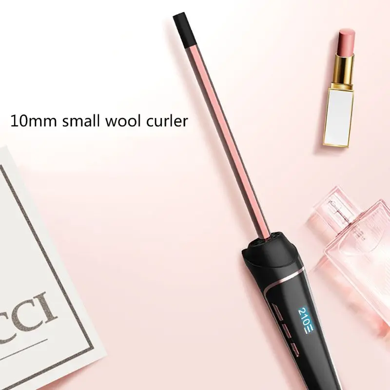 

Universal Hair Curler Electroplating Hair Curling Wand with LCD Display Screen