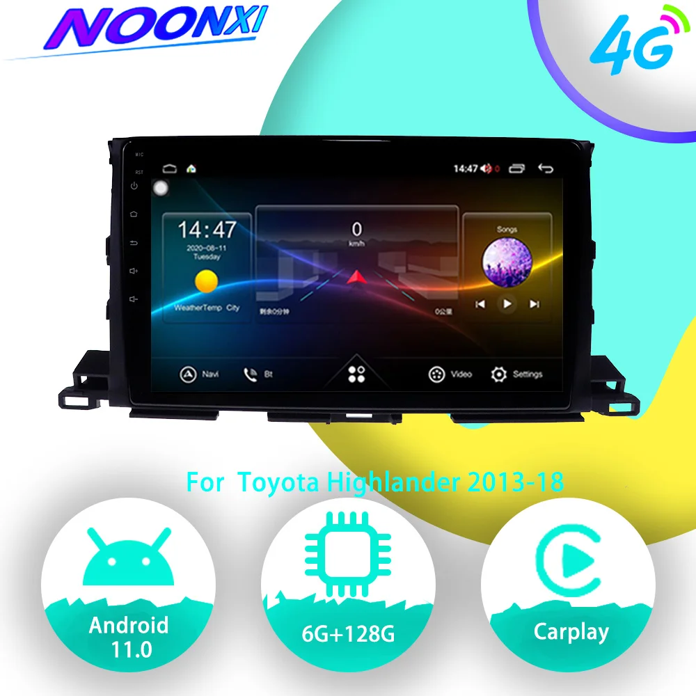 

128G For Toyota Highlander 2013-2018 Android Car Radio Stereo Autoradio Auto Audio GPS Navigation Multimedia Player DVD HeadUnit