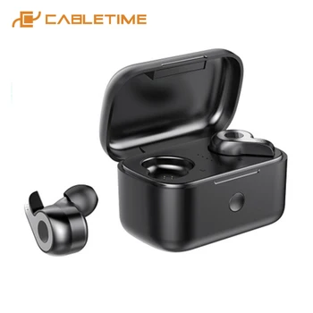 

CABLETIME Wireless Earphone In-Ear Sports Mic Bluetooth5.0 Headphone Auto Pairing Charging Box for iphone Huawei Samsung C288