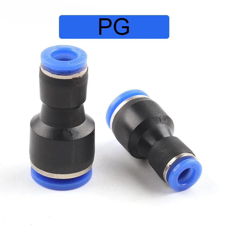 Pneumatic Fittings Fitting Plastic Connector PD 4/6/8/10/12/16mm Air Water Hose Tube Push in Straight Gas Quick Connectors