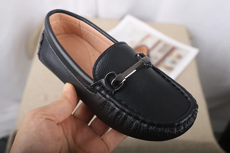 New Boys Leather Shoes Children Casual Loafers Student Black Dress Shoes Flats Kids Spring/Autumn Moccasins 019 comfortable sandals child