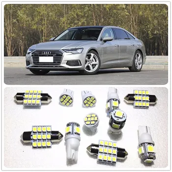 

11 set White LED Lights Interior Package 10&36mm Map Dome For Audi Q3 Q5 Q7 Allroad S3 S4 S5 S6 S7 S8 1990-2019