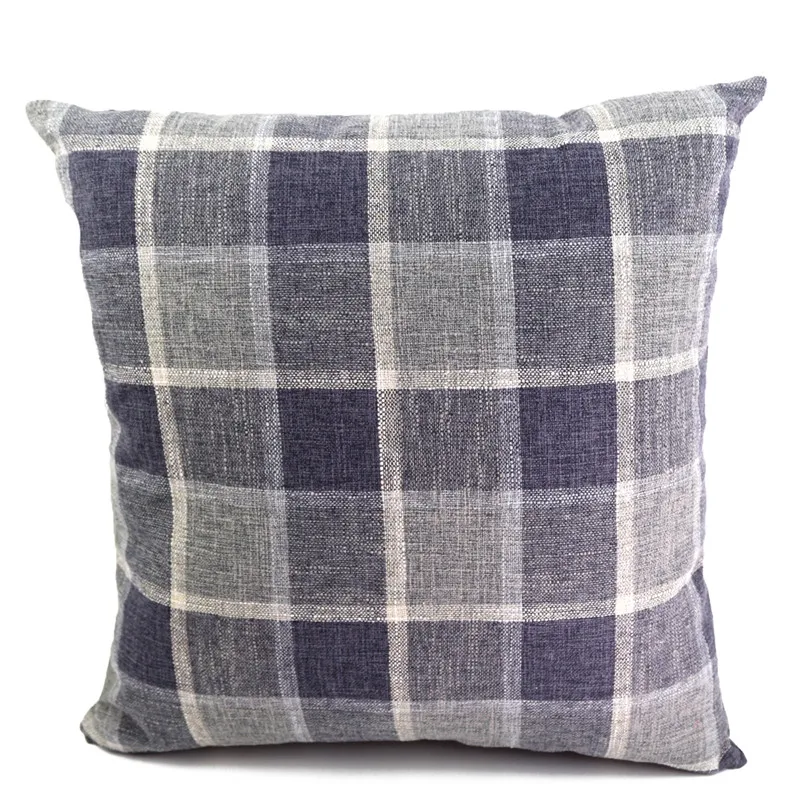 

Manufacturers wholesale spot imitation hemp cotton lattice continental sofa car hug pillowcase cushion cover