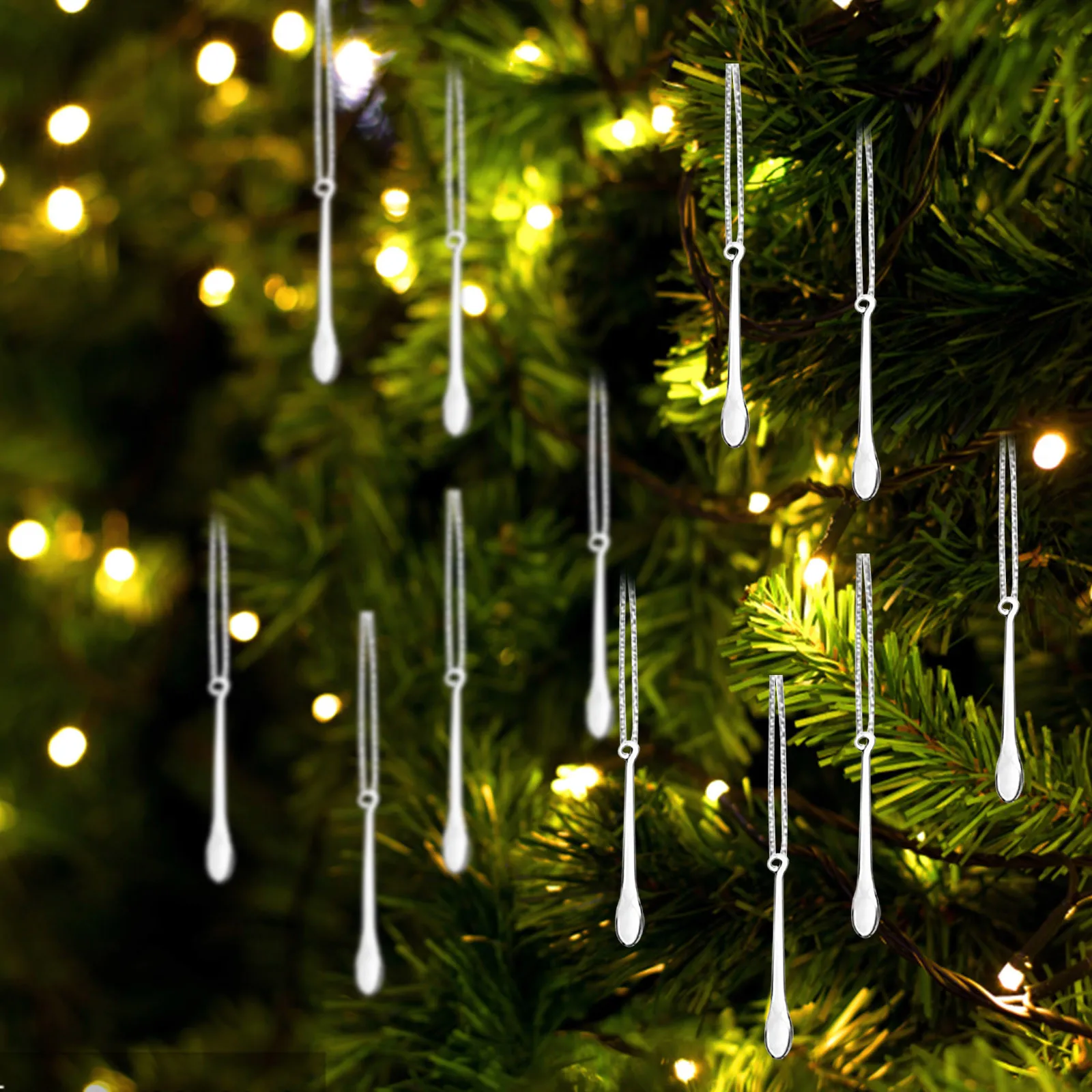 6-50Pcs Simulation Ice Xmas Tree Hanging Ornament Fake Icicle Prop Winter  New Year Party Christmas Tree Hanging Decoration 5Z - AliExpress