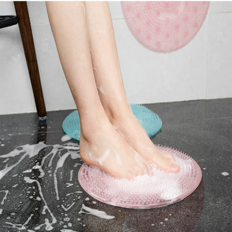 

Hotsale Silicone Lazy People Bathroom Mat Silicone Mat Body Massage Pad Foot bottom to go dead skin wash feet brush bathroom Mat