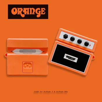 

3D Retro Orange Speakers Silicone Earphone Cases For Apple Airpods 1 2 3 Pro Wireless Bluetooth Headset Soft Protection Cover