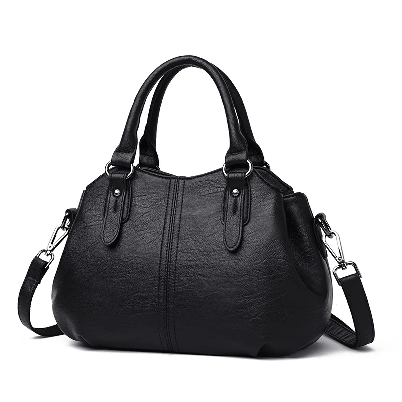

WOMEN'S Bag 2019 New Style Soft Leather Simple Fashion Handbag Casual Versatile Large-Volume Crossbody Bag