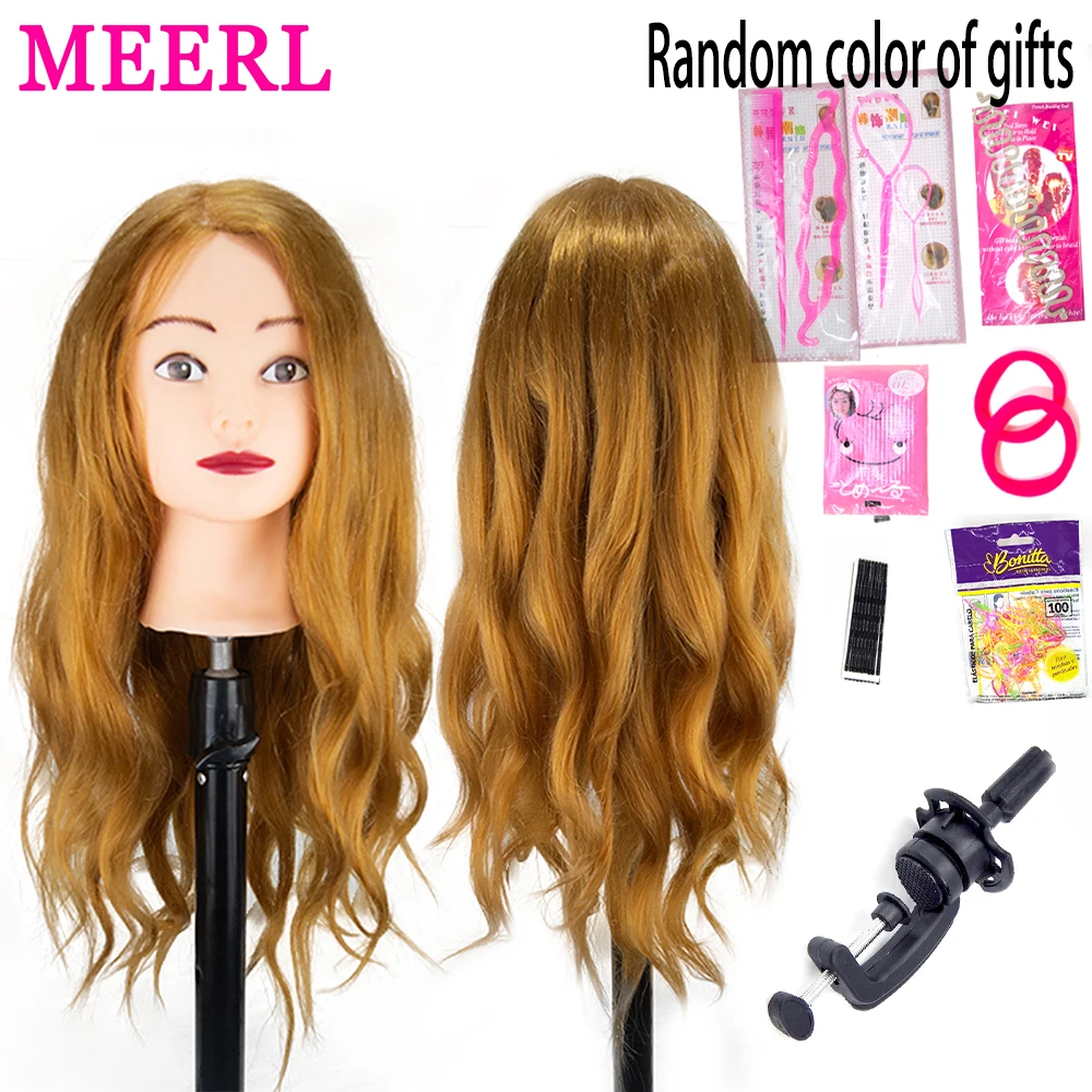 80% Human Hair Mannequin Heads For Hairdresser Practice Hair Styling  Training Doll Head Can Practice