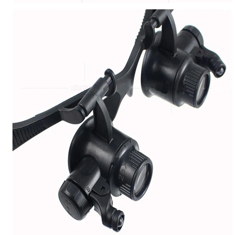 Lupa do okularów, 10X 15X 20X 25X okulary powiększające z lampą Led i czterema obiektywami, lupa podświetlana lupa okulary trzecia ręka 6 Lupa do okularów, 10X 15X 20X 25X okulary powiększające z lampą Led i czterema obiektywami, lupa podświetlana lupa okulary trzecia ręka 6