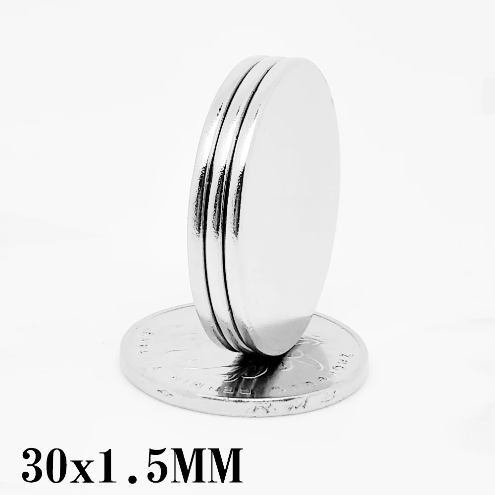 2/5/10/15/20/50PCS 30×1.5 Round Search Magnet 30mmx1.5mm Disc Permanent Neodymium Magnet 30×1.5mm Strong Powerful Magnets 30*1.5