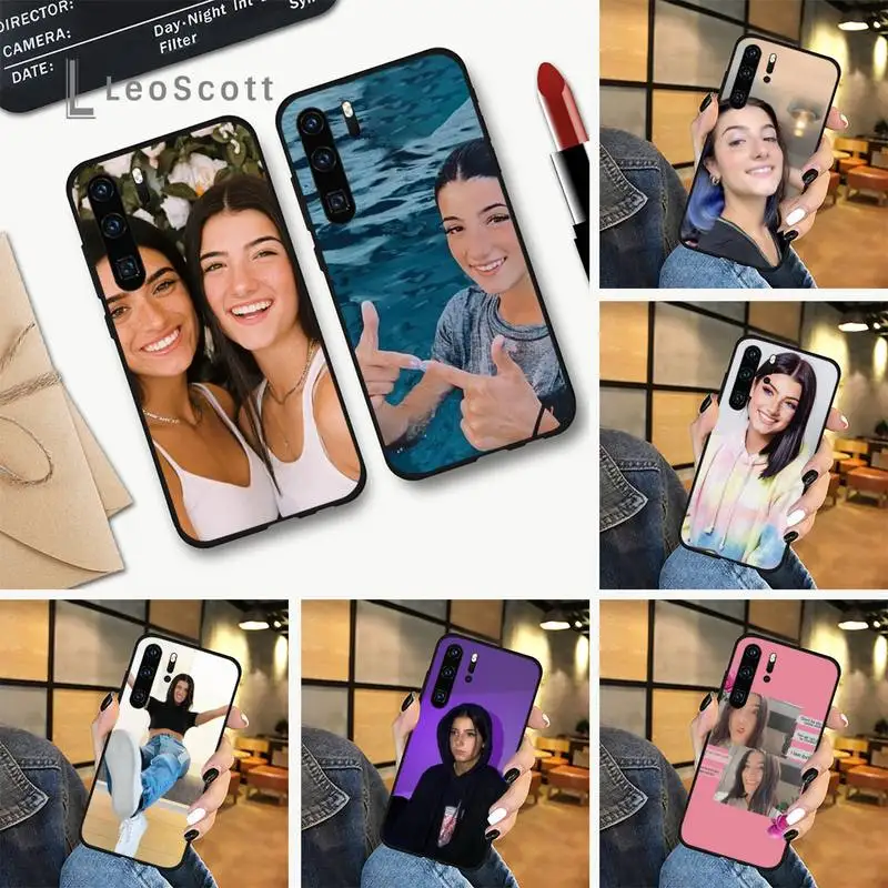 

Charli Damelio Transparent fashion sexy Phone Case For Huawei Y5 Y6 II Y7 Y9 PRIME 2018 2019 NOVA3E P20 PRO P10 Honor 10