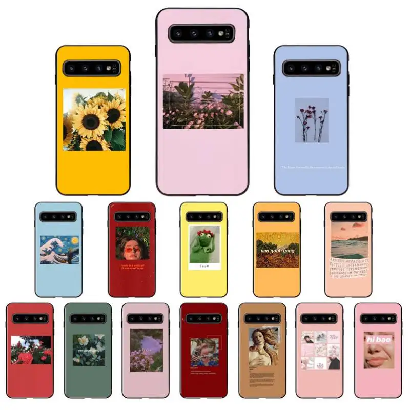 

NBDRUICAI artistic, aesthetic, Van Gogh, Mona Lisa Phone Case for Samsung S9 plus S5 S6 edge plus S7 edge S8 plus S10 E S10 plus