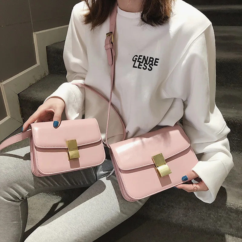 

Temperament women's bag (size) 2019 casual bag new small square bag shoulder Messenger bag