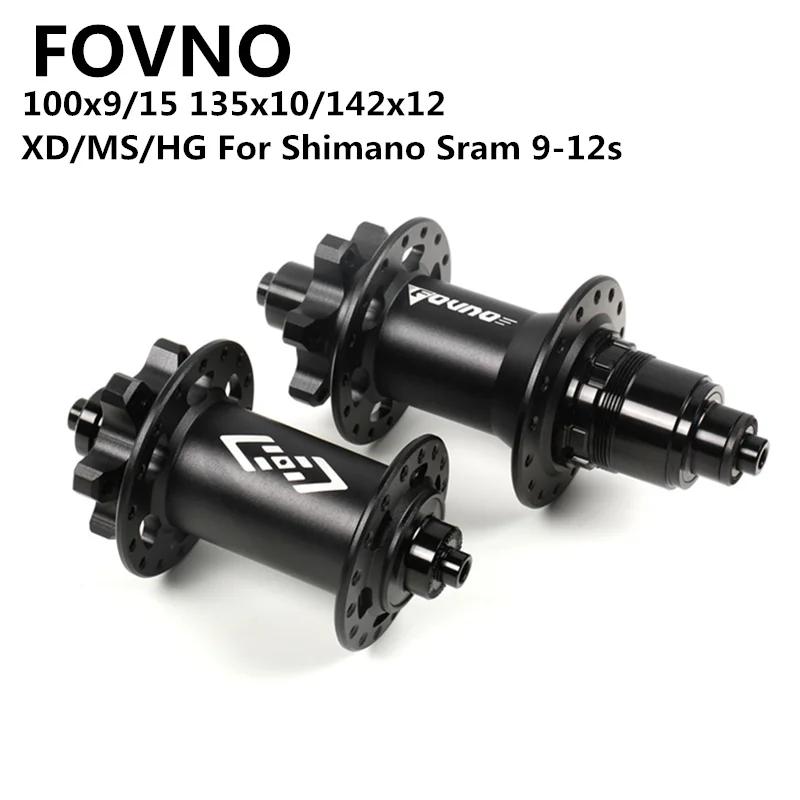 

FOVNO Hub MTB Mountain Bike Nabe Schnellspanner Bike Hub 32H 100x9/15 135x10/142x12 XD/MS/HG For Shimano MICRO SPLINE