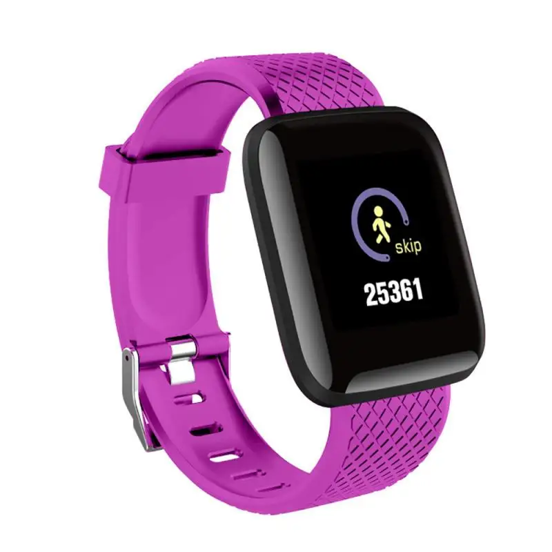 116 Plus Smart Watch IP67 Waterproof Color Screen Fitness Bracelet Heart Rate Blood Pressure Monitor Track Movement Pedometer 