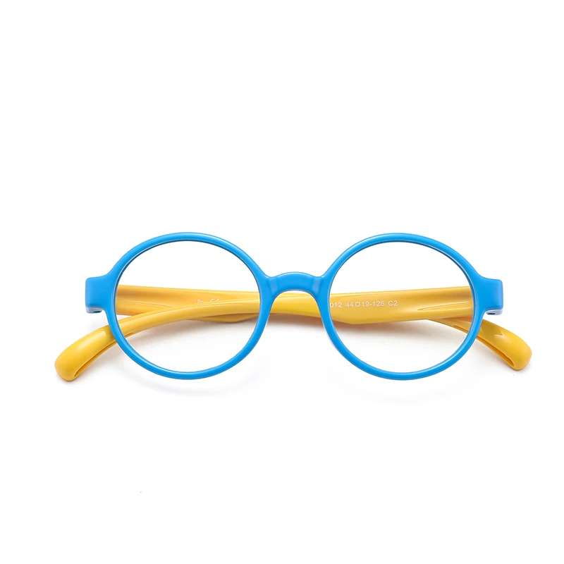 Blue and Yellow JM детский синий светильник, блокирующие очки, круглые очки для детей, анти-напряжение глаз, очки для компьютера, телефона, телевизора, видеоигр для мальчиков и девочек - Frame Color: Blue and Yellow