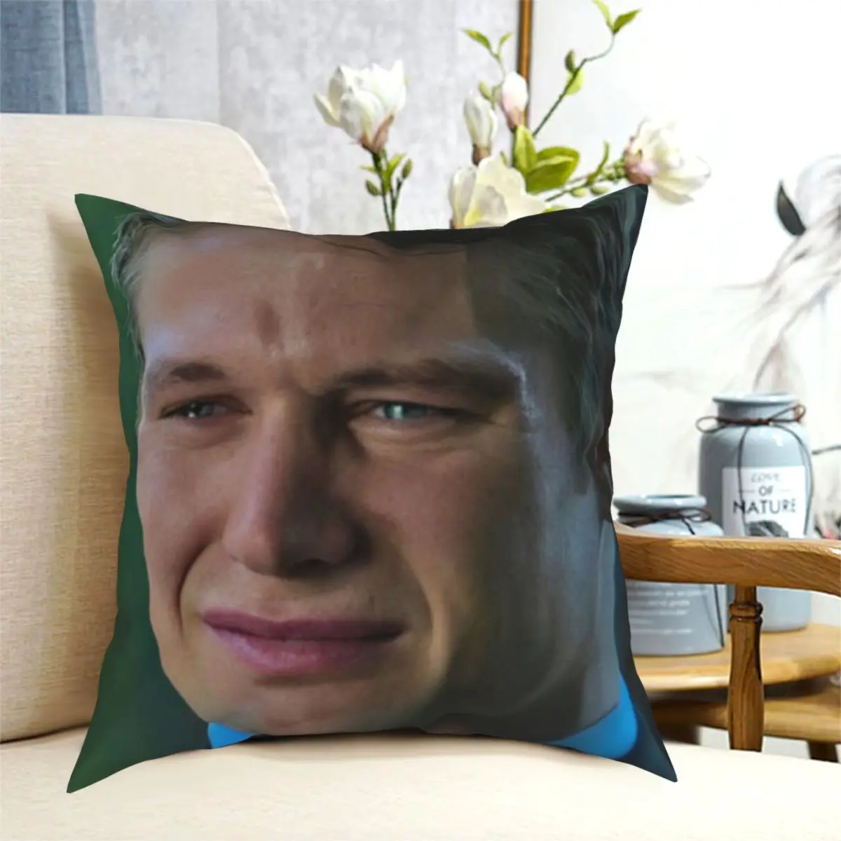 Matt Donovan Crying Square Pillowcase Polyester Printed Decorative