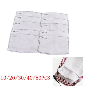 

20pcs 5 Layers Filter Anti Haze Face Mask PM2.5 Face Mask Filter Activated Carbon Breathing Filters Adult Child