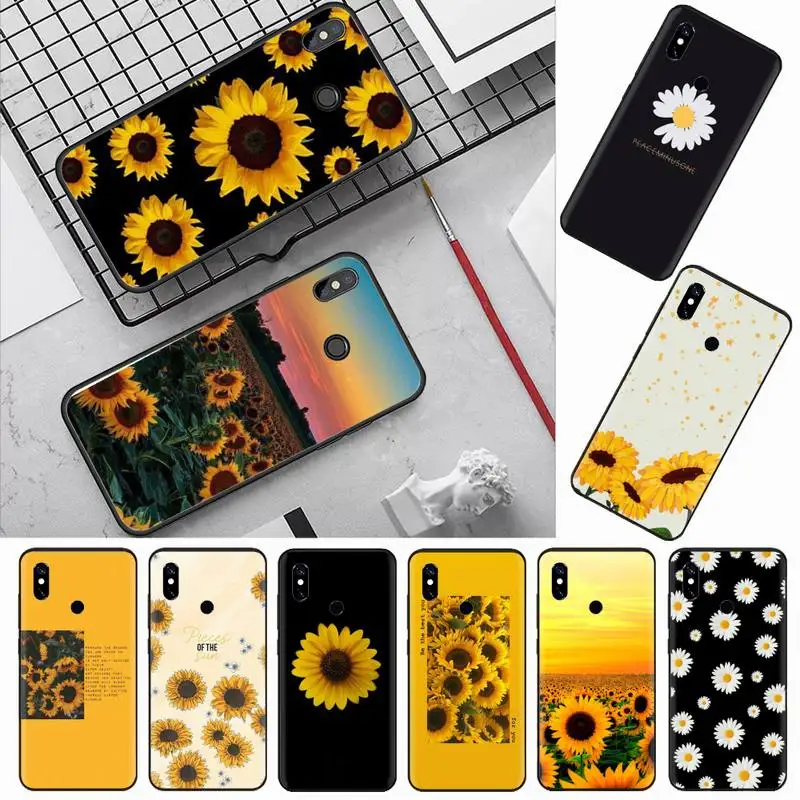 

Daisy Sunflower Floral fashion Phone Case For Xiaomi Redmi 7 9t a3 9se k20 mi8 max3 lite 9 note 8 9s 10 pro