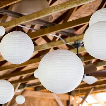 

20 pcs 6"-12" white Paper Lanterns Chinese Japanese Round lampion for Wedding Party lampion de mariage Hanging Diy Decor