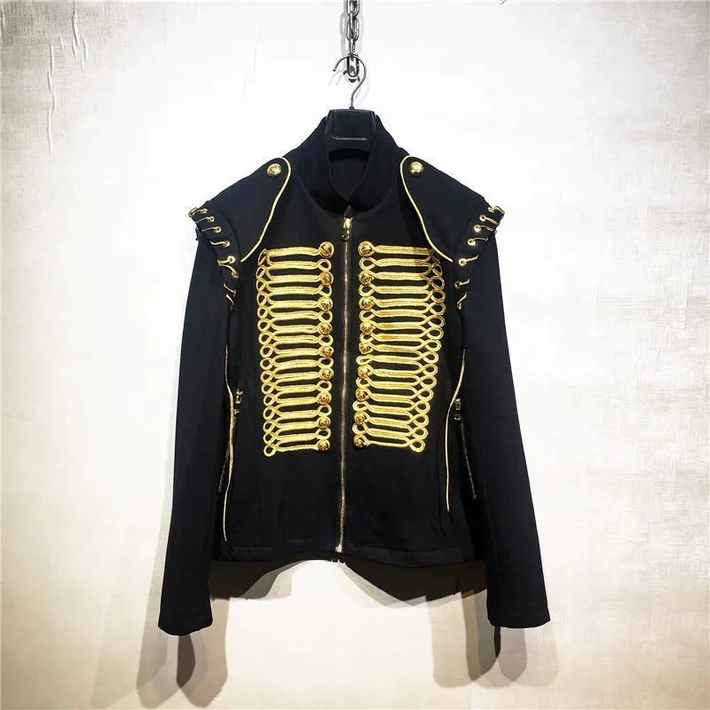Осень и зима Европа и Америка показать модели сценический мужской ретро-куртка костюм корт короткое пальто tide костюмы