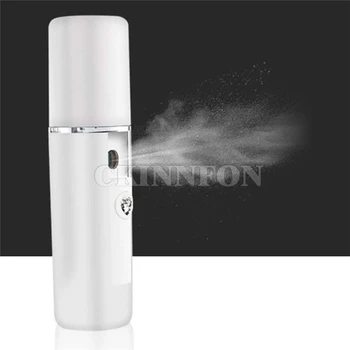 

DHL 100pcs Mini Portable Vibration Nano Cool Mist Sprayer USB Facial Steamer Skin Care Hydrating Spray new