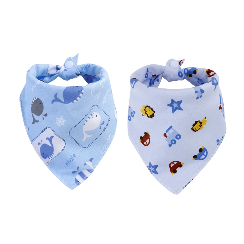 2Pcs/lot Baby Bandana Drool Bibs For Boys And Girls 100% Organic Cotton Soft Absorbent Feeding Bibs Newborn Baby Burp Cloth best baby accessories of year