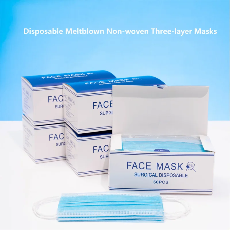 

Face Masks Labor Protection Safety Protection Disposable Three-layer Non-woven Meltblown Cloth PM2.5 Dust Mask